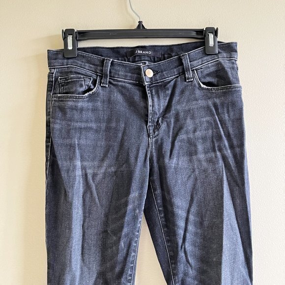 J Brand Selena Cropped Boot-Cut Jeans, Anthracite Black Womens Size 26‎ - Picture 2 of 9
